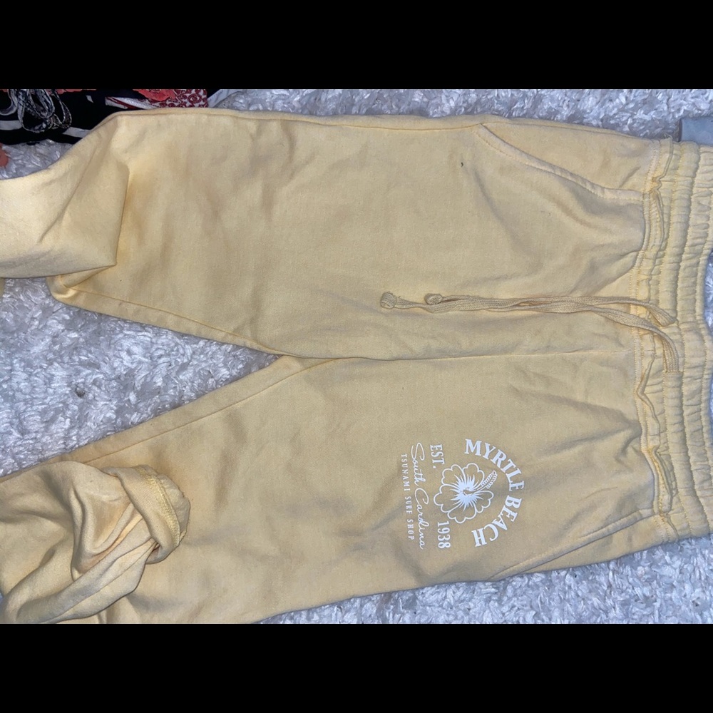 Yellow Myrtle Beach sweatpants